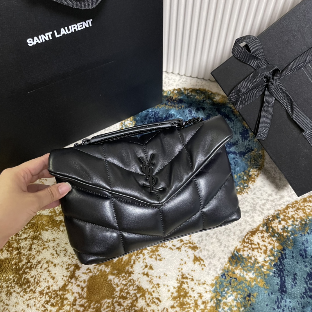 Túi Xách YSL Loulou  Puffer 59337 Màu Đen