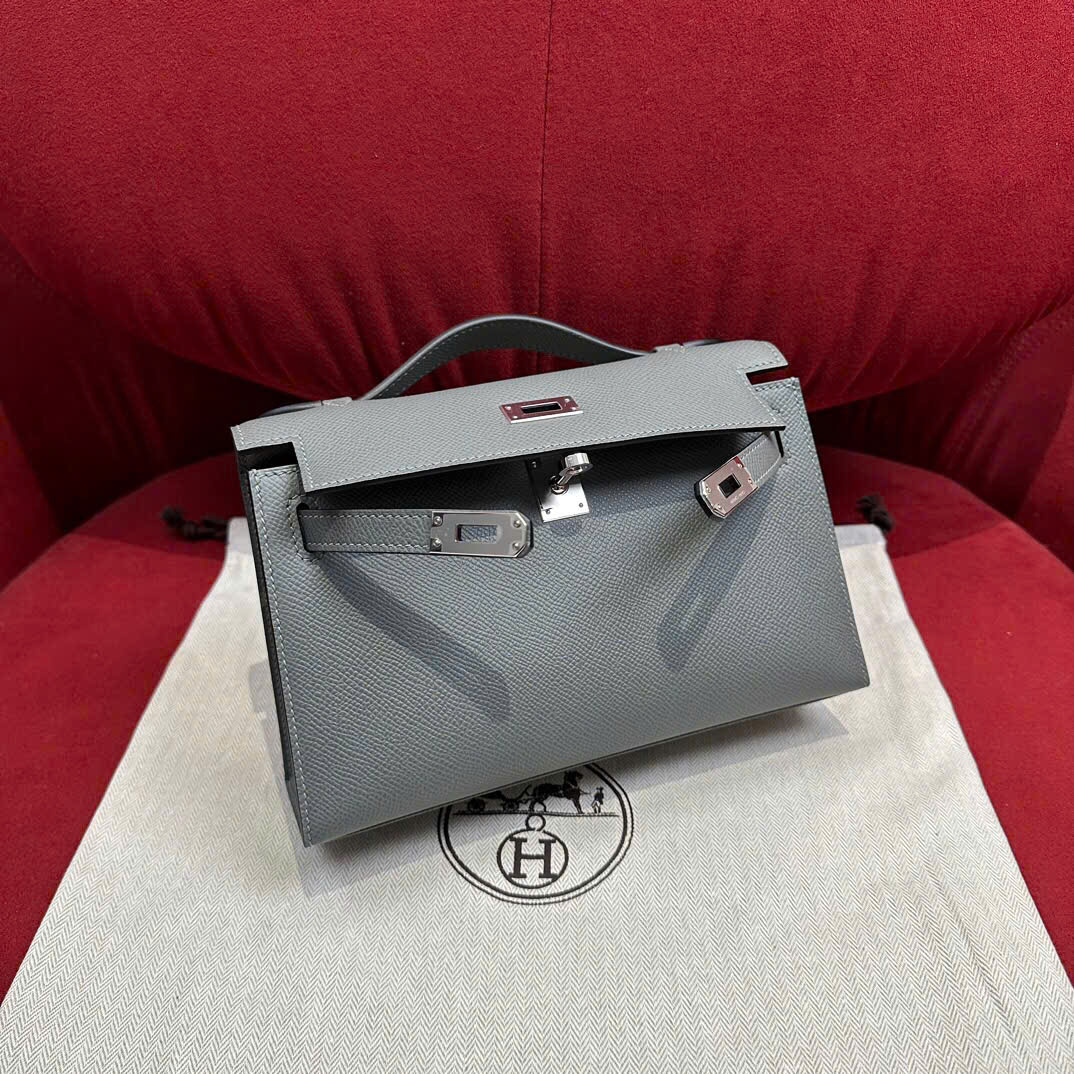 Túi Hermes Kelly màu xám