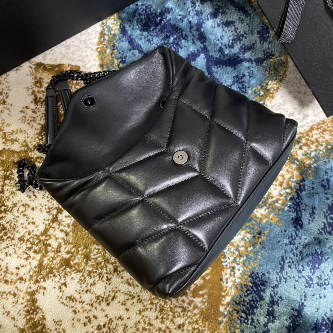 Túi Xách YSL Loulou  Puffer 59337 Màu Đen