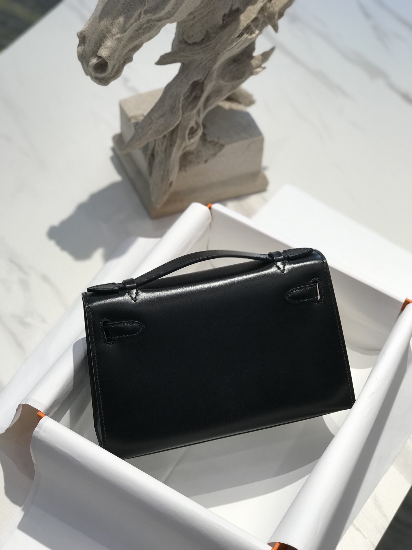 Túi xách hermes mini  kelly box màu đen