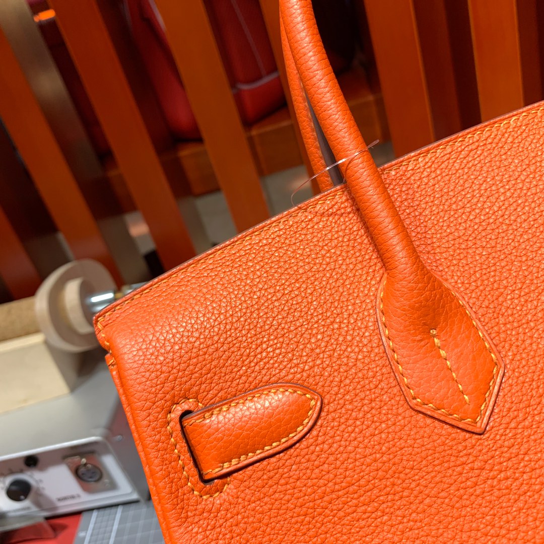 Túi xách hermes birkin  màu cam