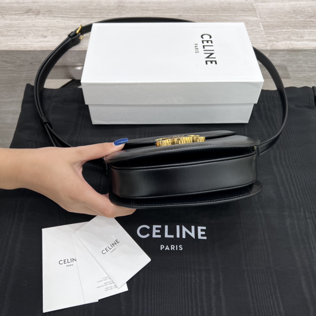 T&uacute;i X&aacute;ch Celine Teen Besace Triomphe 110413 M&agrave;u Đen 