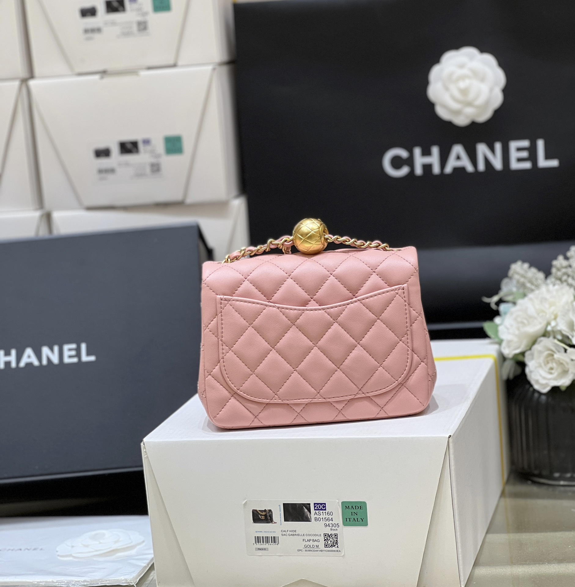 Túi Xách Chanel CF Mini Màu Hồng AS1786
