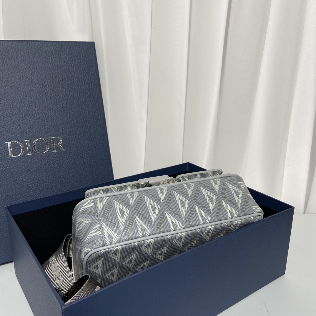 Túi xách Dior CD Diamond màu xám 9972