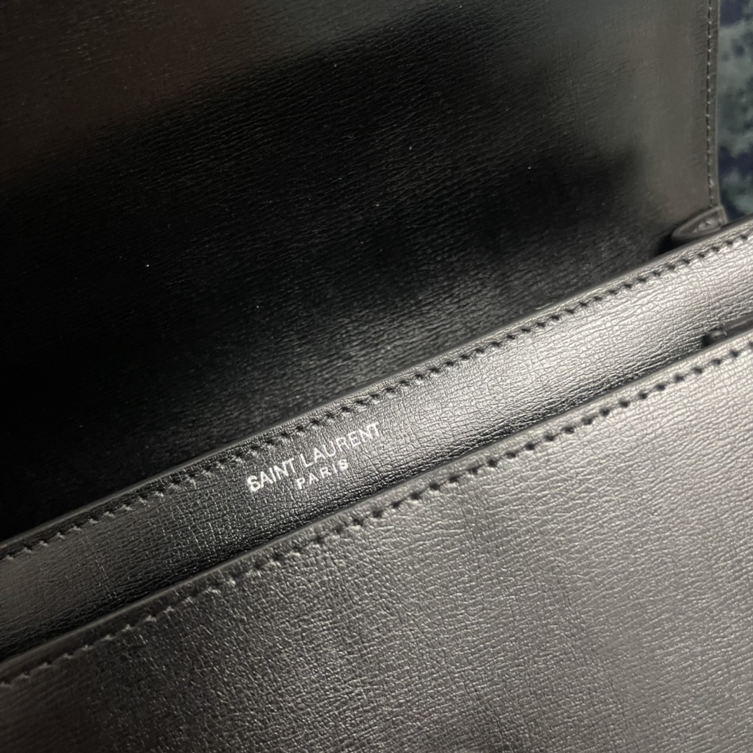 T&uacute;i X&aacute;ch YSL SUNSET 442906 M&agrave;u Đen Kh&oacute;a Bạc