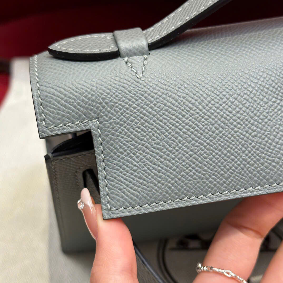 Túi Hermes Kelly màu xám