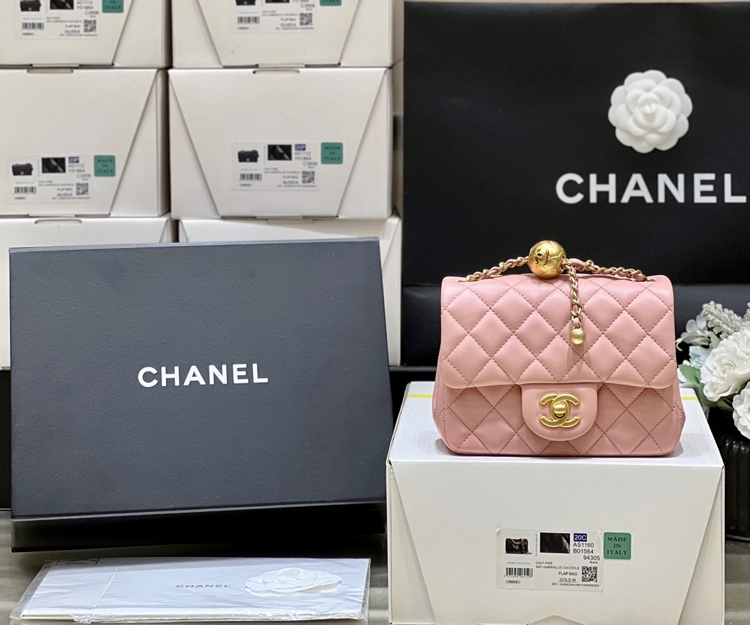 Túi Xách Chanel CF Mini Màu Hồng AS1786