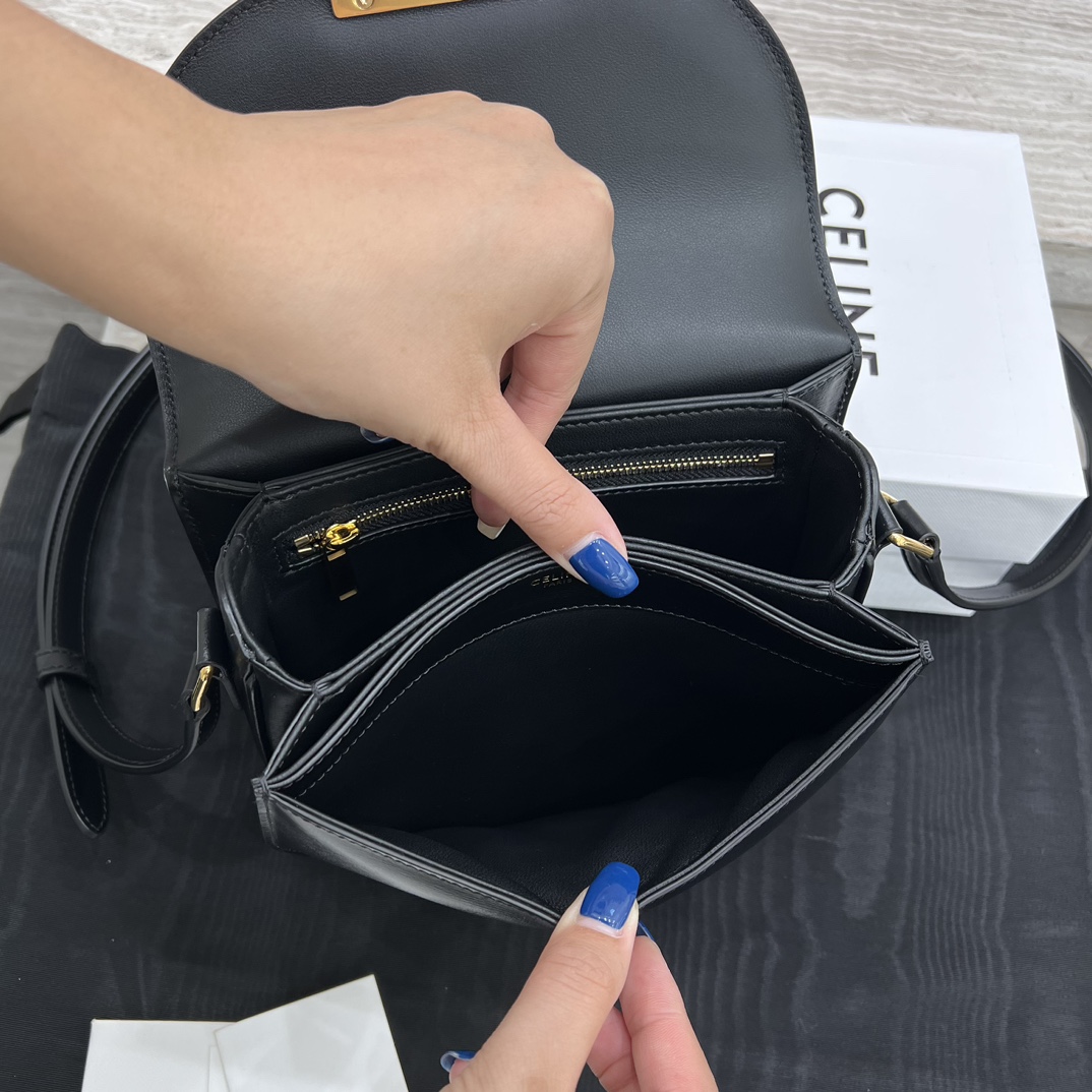 T&uacute;i X&aacute;ch Celine Teen Besace Triomphe 110413 M&agrave;u Đen 