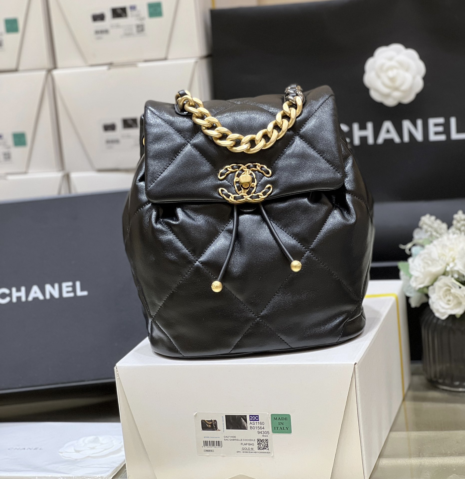 Balo Chanel AS4223 M&agrave;u Đen 