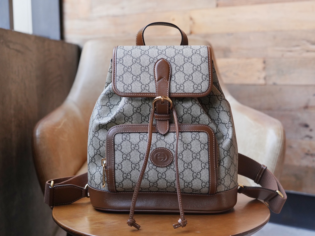 Sac à dos avec détail GG 674147 (Brow)