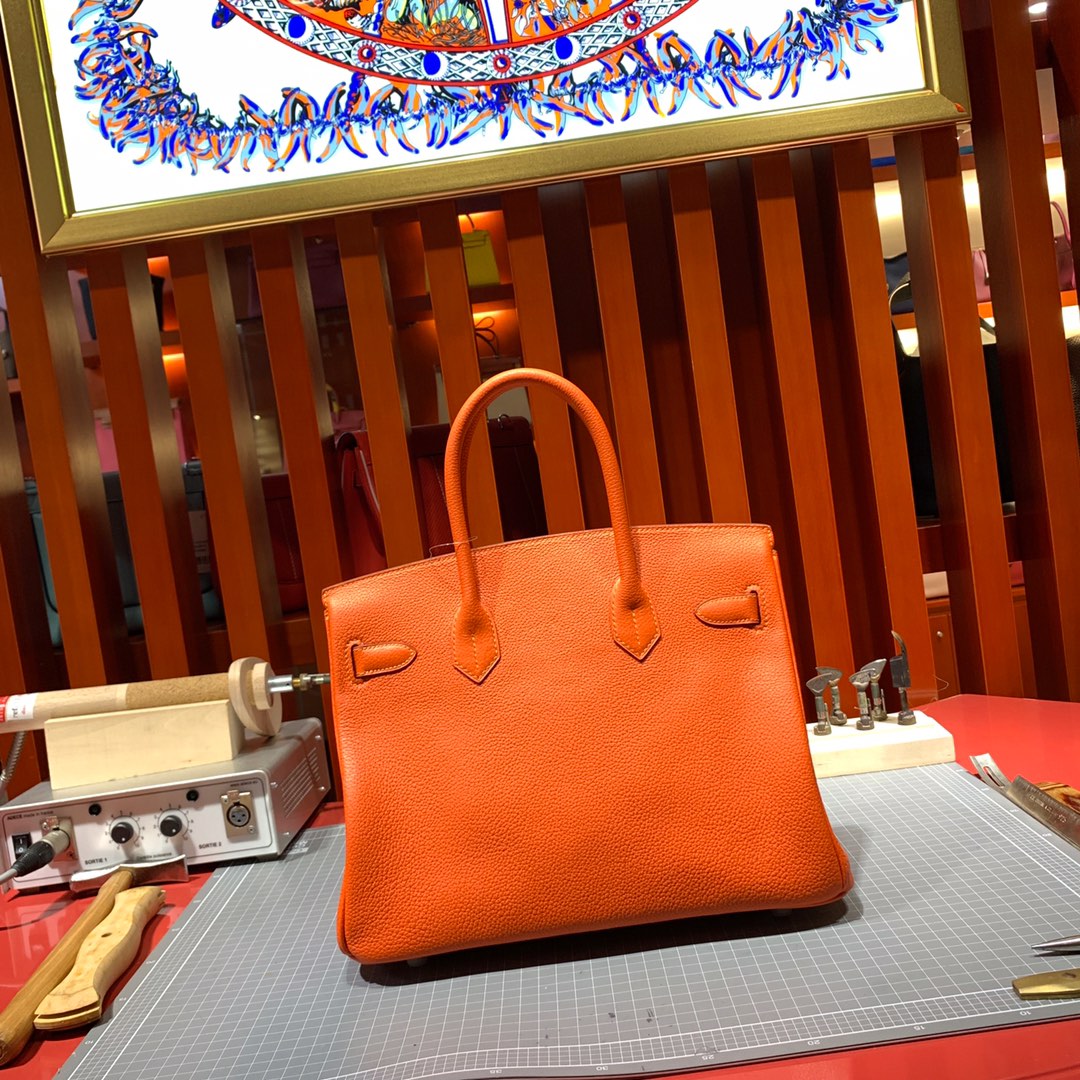 Túi xách hermes birkin  màu cam