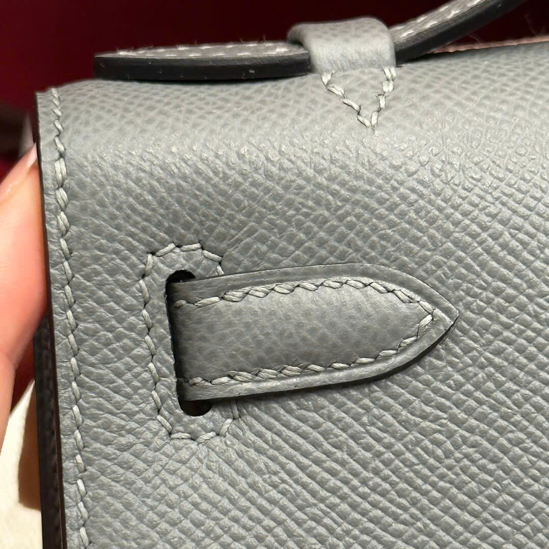 Túi Hermes Kelly màu xám