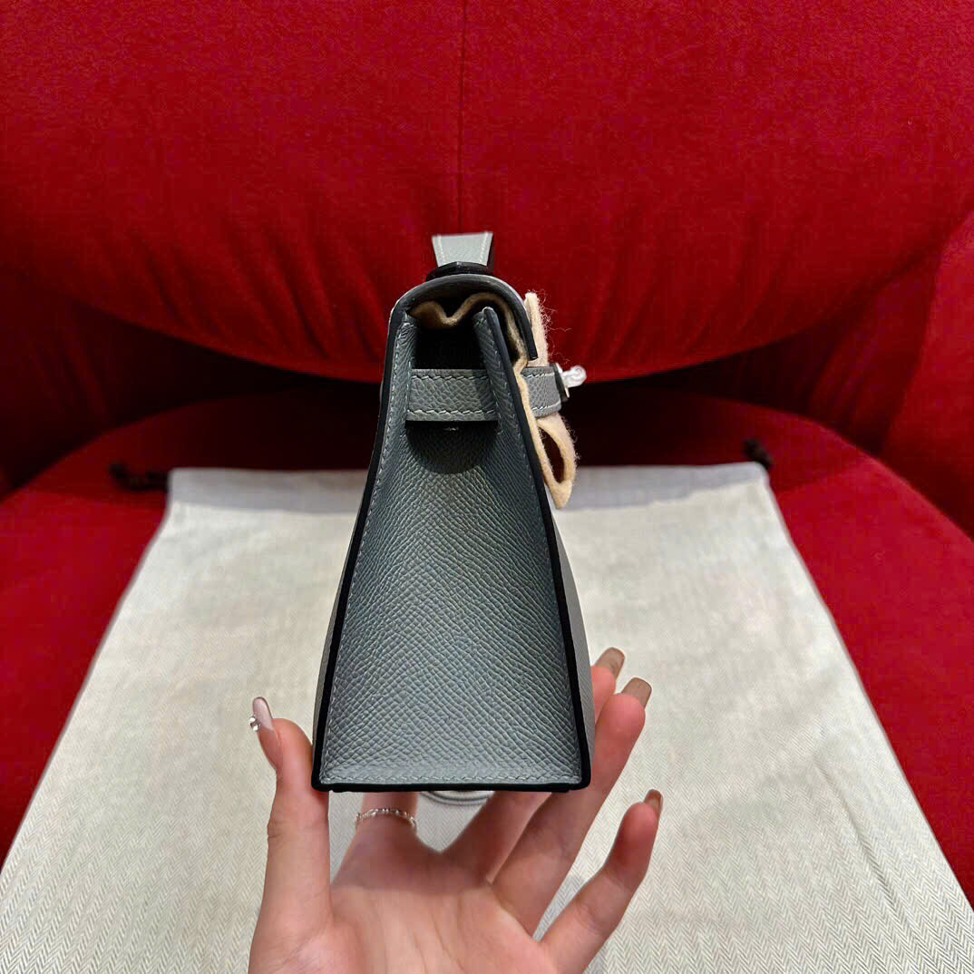 Túi Hermes Kelly màu xám