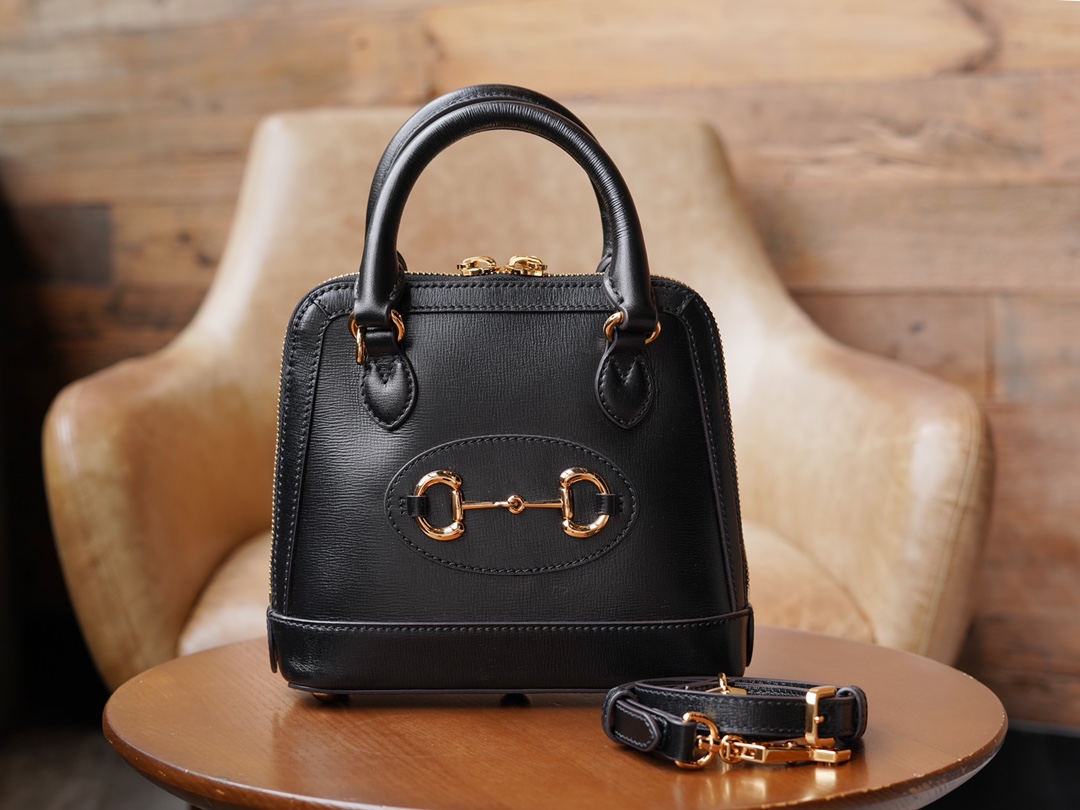 Túi Xách Nữ Mini Gucci Horsebit 1955 640716 Màu Đen