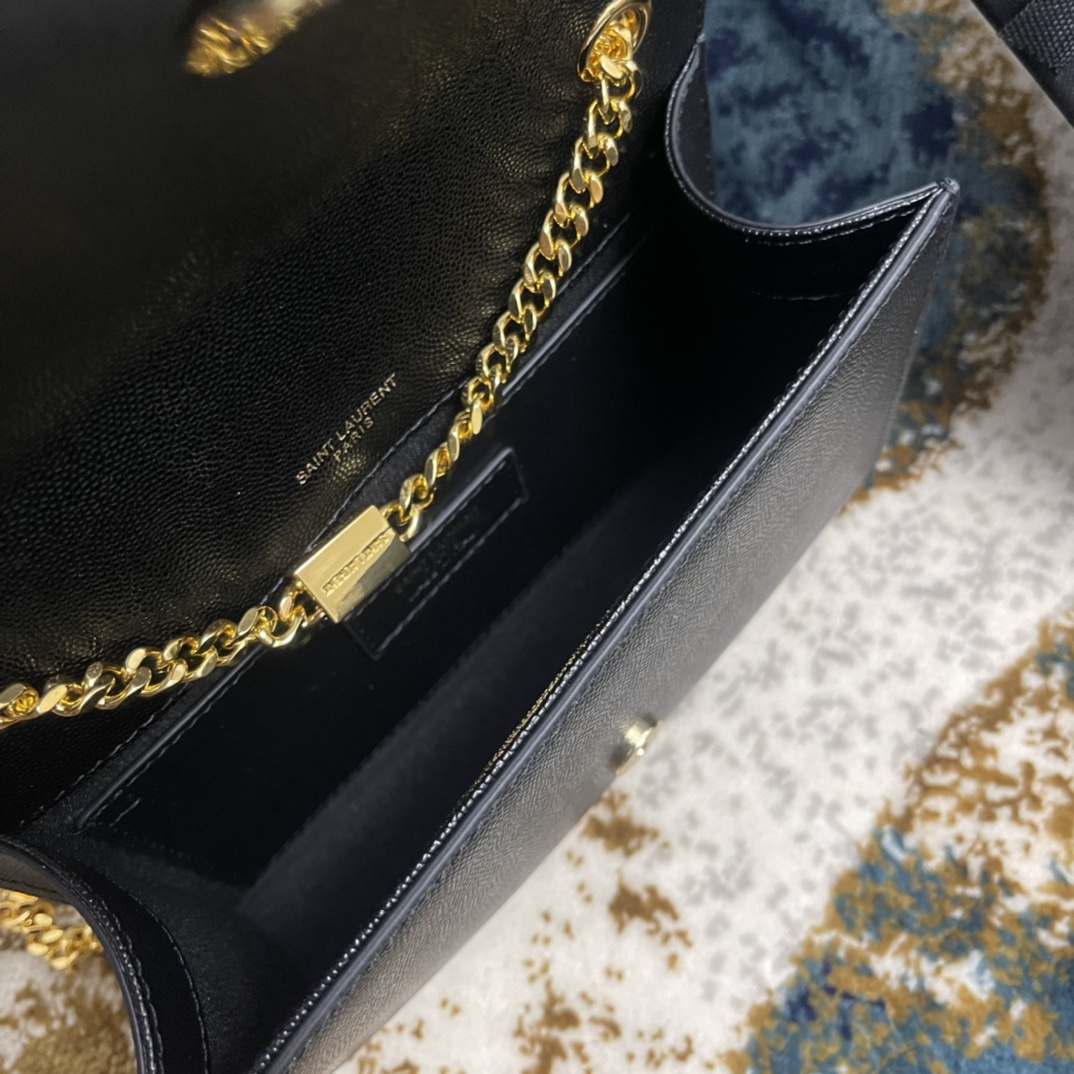 T&uacute;i X&aacute;ch Nữ YSL KATE 377629 M&agrave;u Đen Kh&oacute;a V&agrave;ng