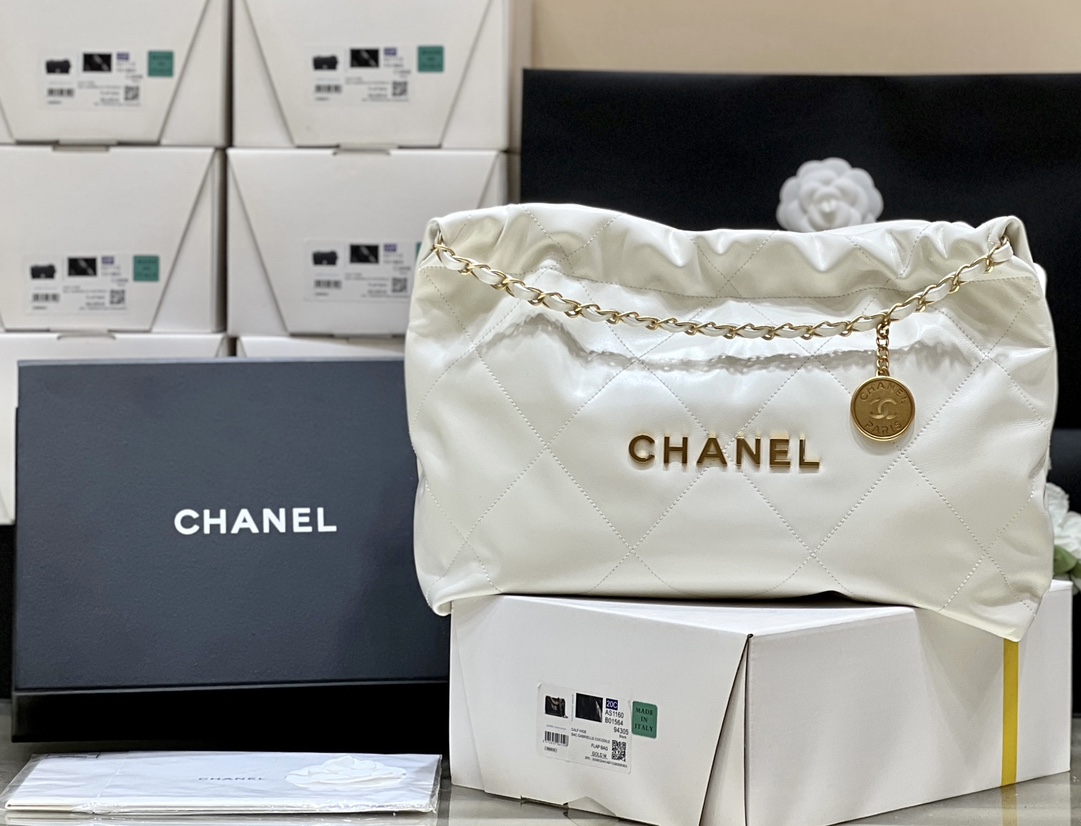 T&uacute;i X&aacute;ch Chanel 22BAG AS4486 M&agrave;u Trắng
