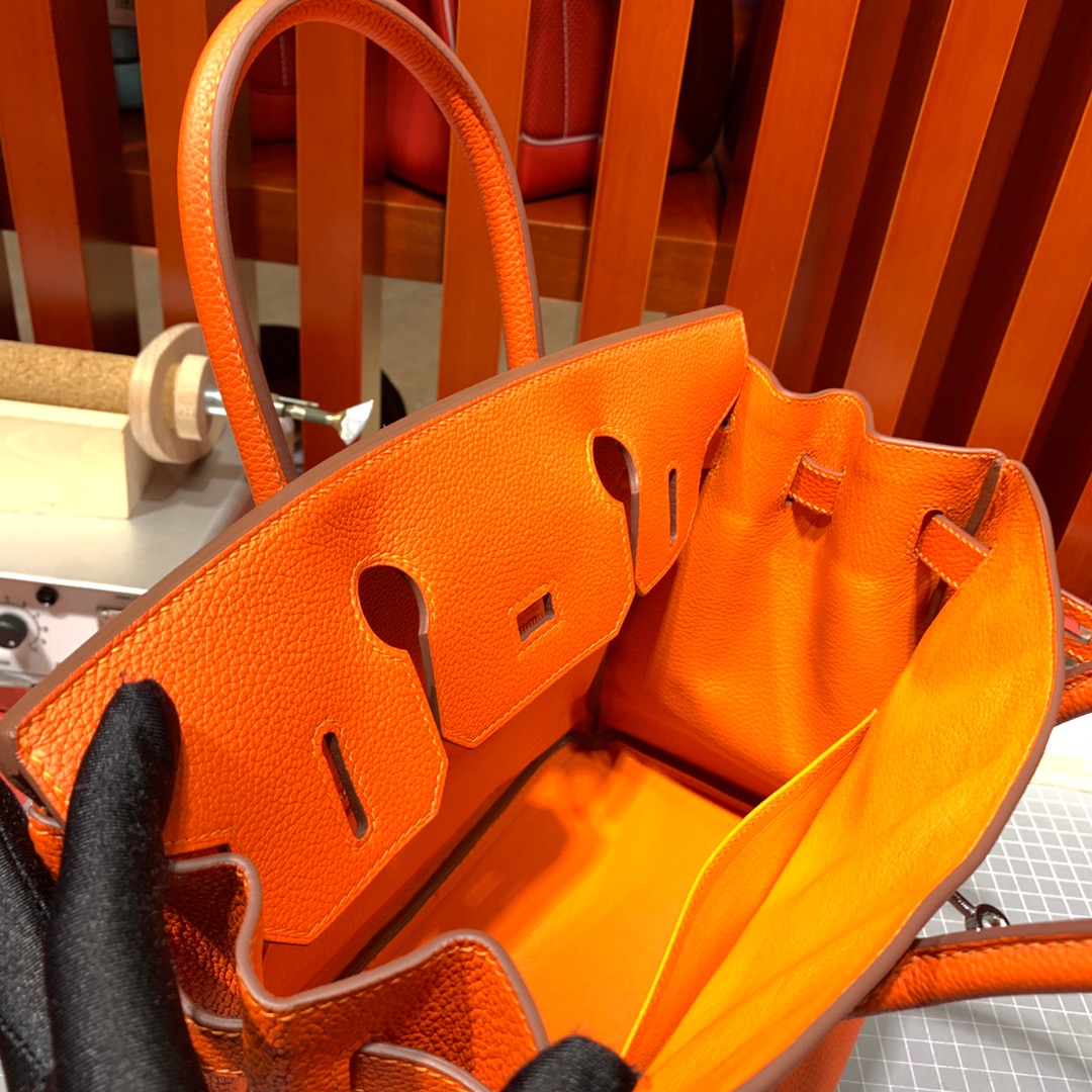 Túi xách hermes birkin  màu cam