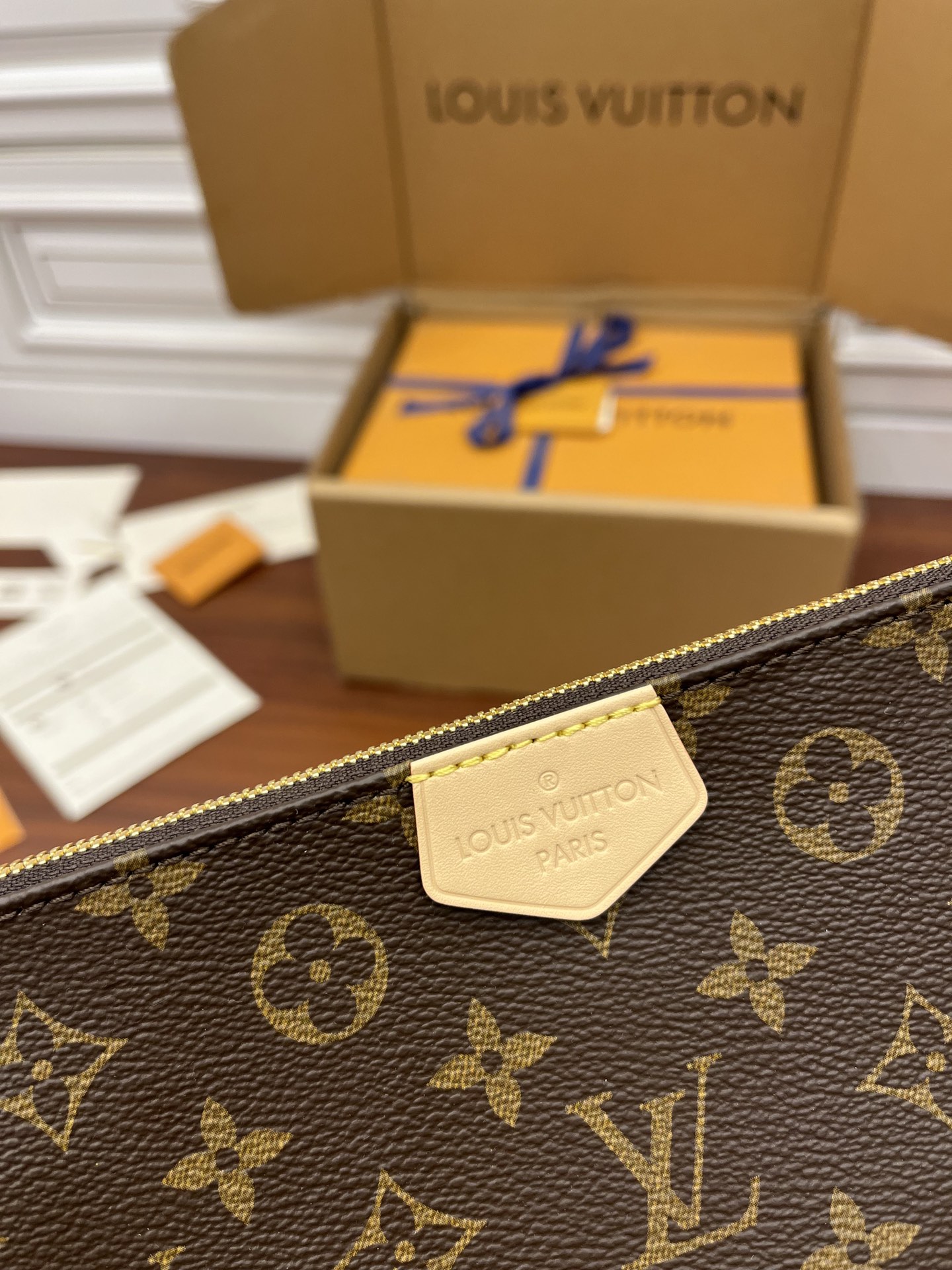T&uacute;i Đeo Ch&eacute;o Nữ Louis Vuitton LV Multi Pochette Accessoires M44813 M&agrave;u Xanh R&ecirc;u