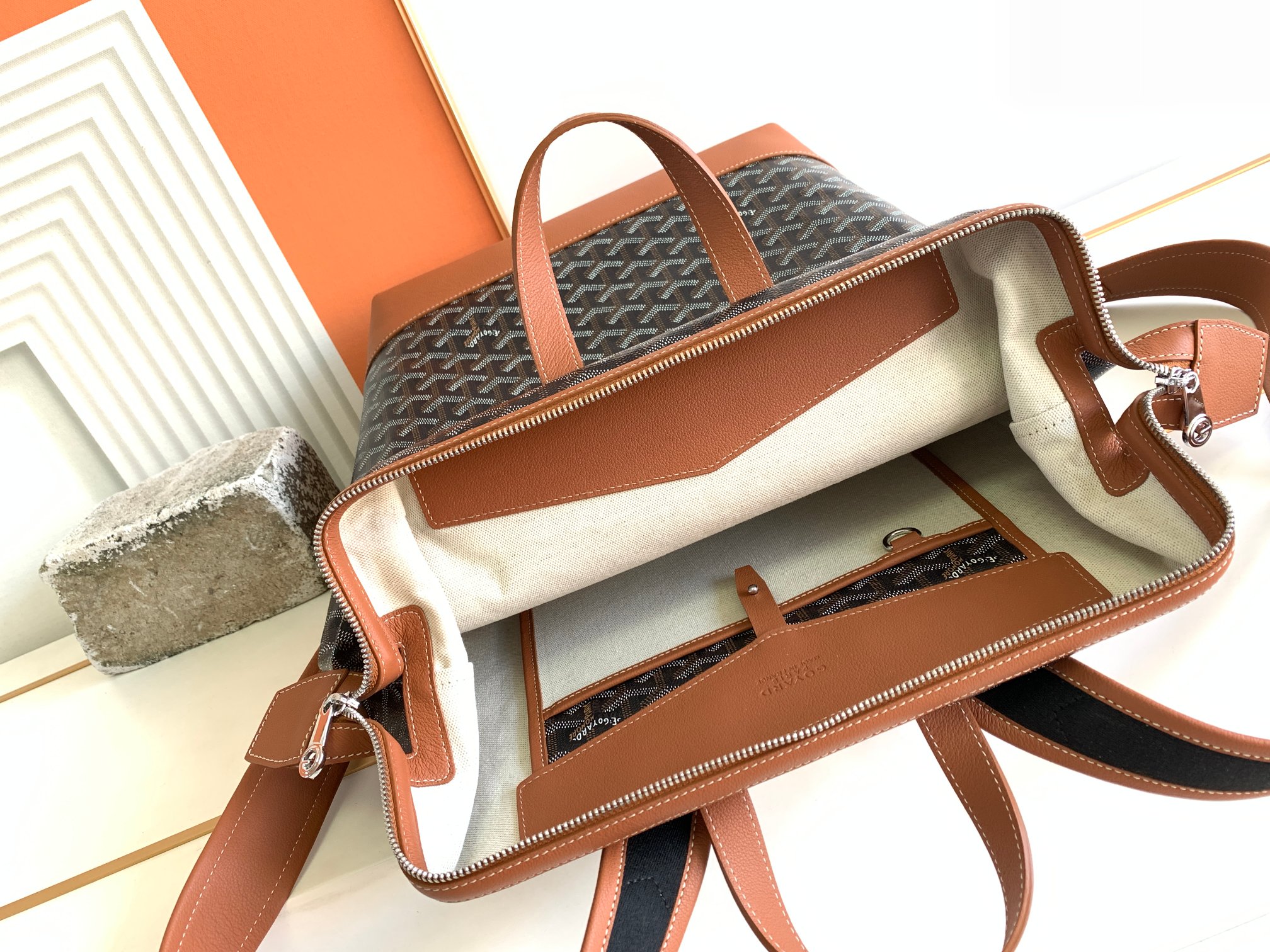 Balo Goyard Cisalpin  8129 Màu Nâu