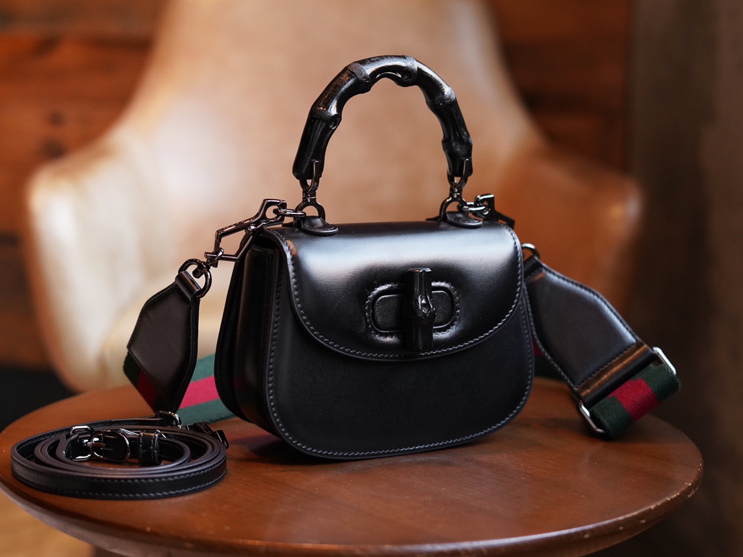 T&uacute;i X&aacute;ch Nữ Gucci Bamboo 1947 686864 M&agrave;u Đen 