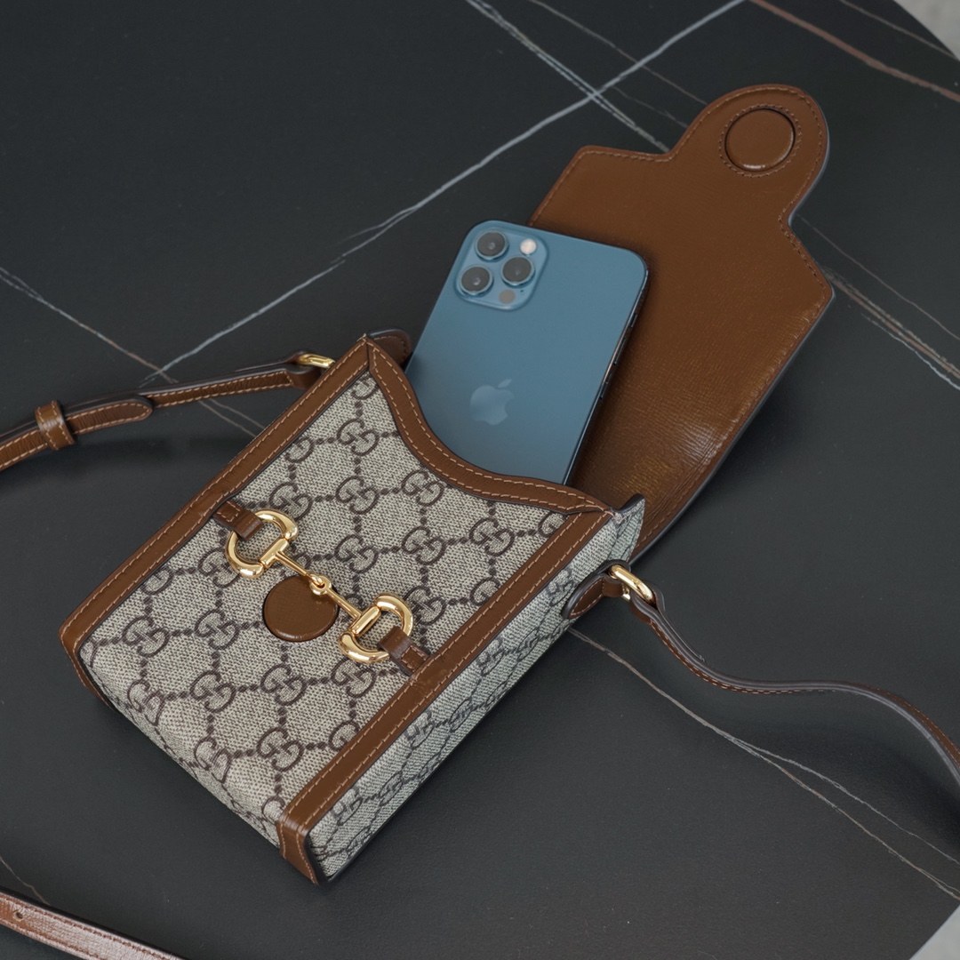 Mini sac Gucci 1955 détail Mors  625615  (logo brow)