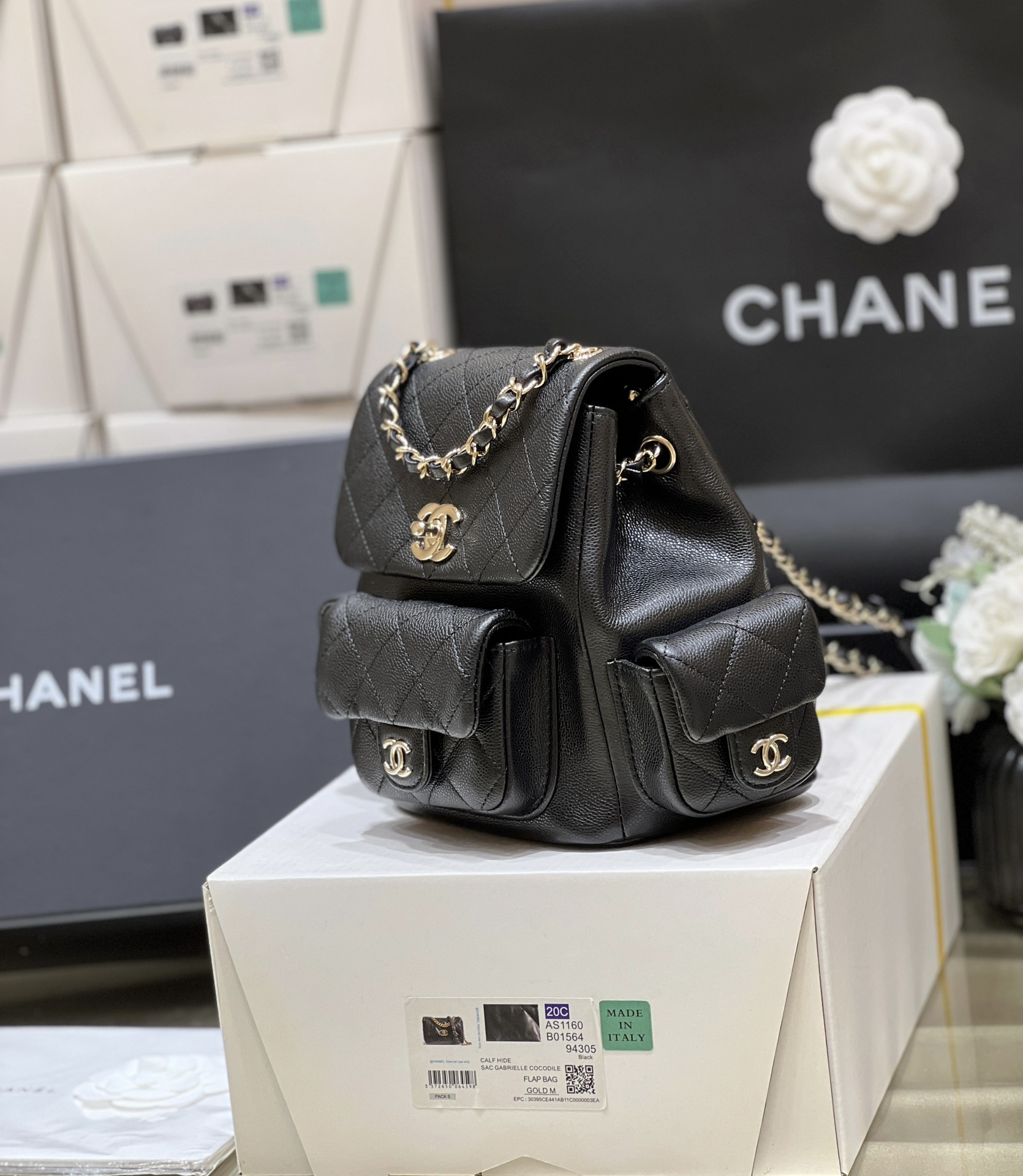 Balo Chanel AP4399 M&agrave;u Đen 