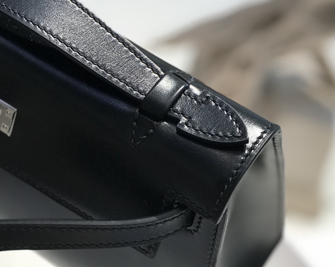 Túi xách hermes mini  kelly box màu đen