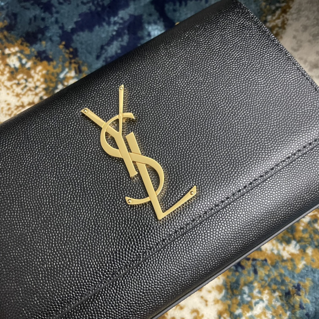 T&uacute;i X&aacute;ch Nữ YSL KATE 377629 M&agrave;u Đen Kh&oacute;a V&agrave;ng