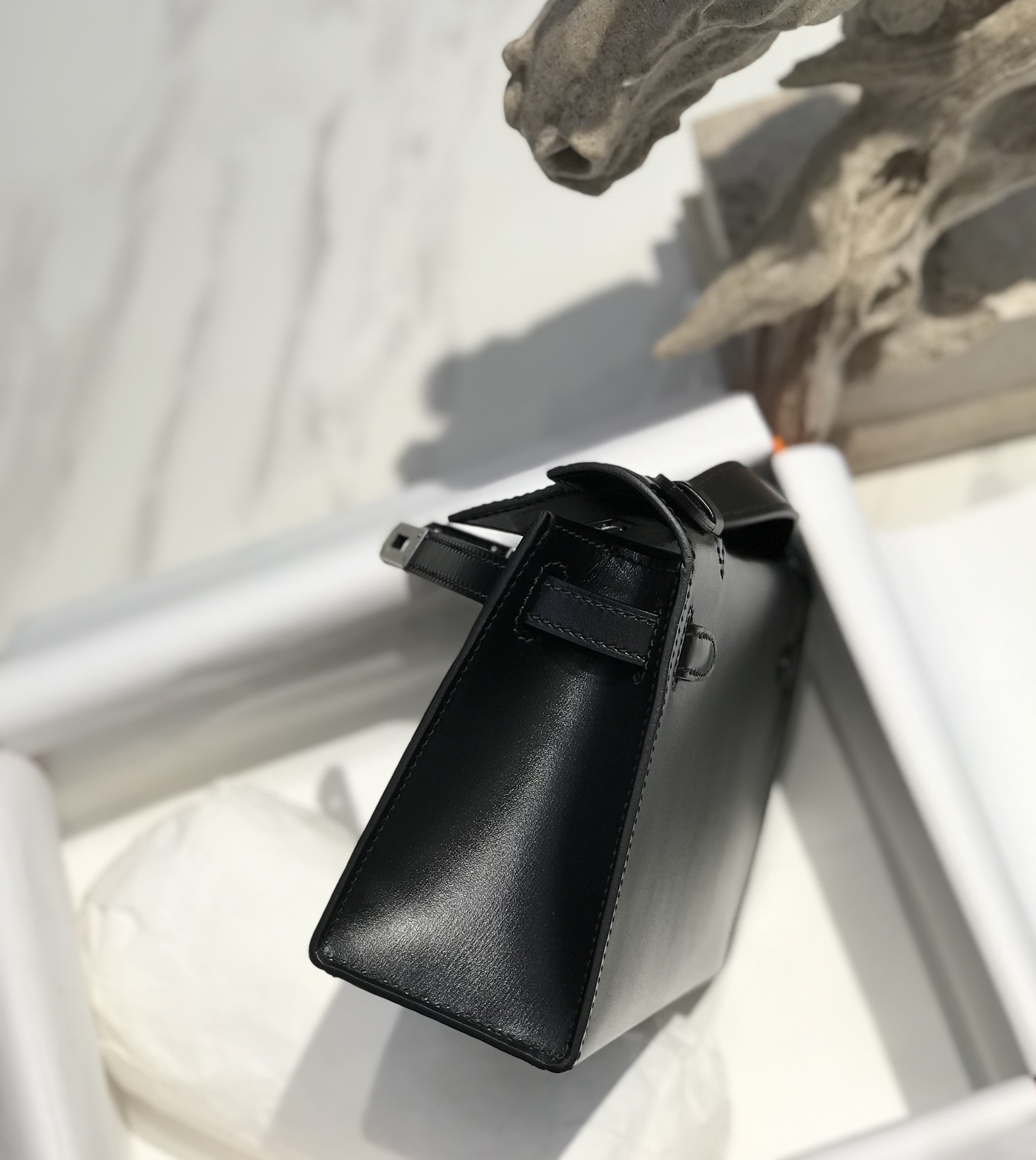Túi xách hermes mini  kelly box màu đen