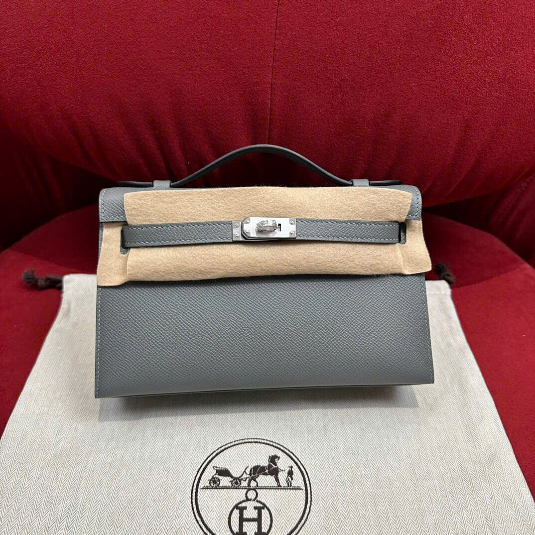 Túi Hermes Kelly màu xám