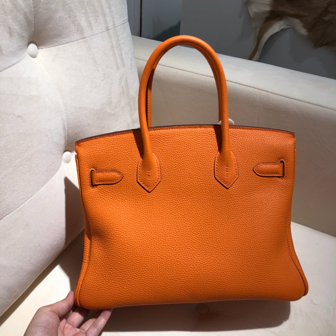 Túi xách hermes birkin  màu cam