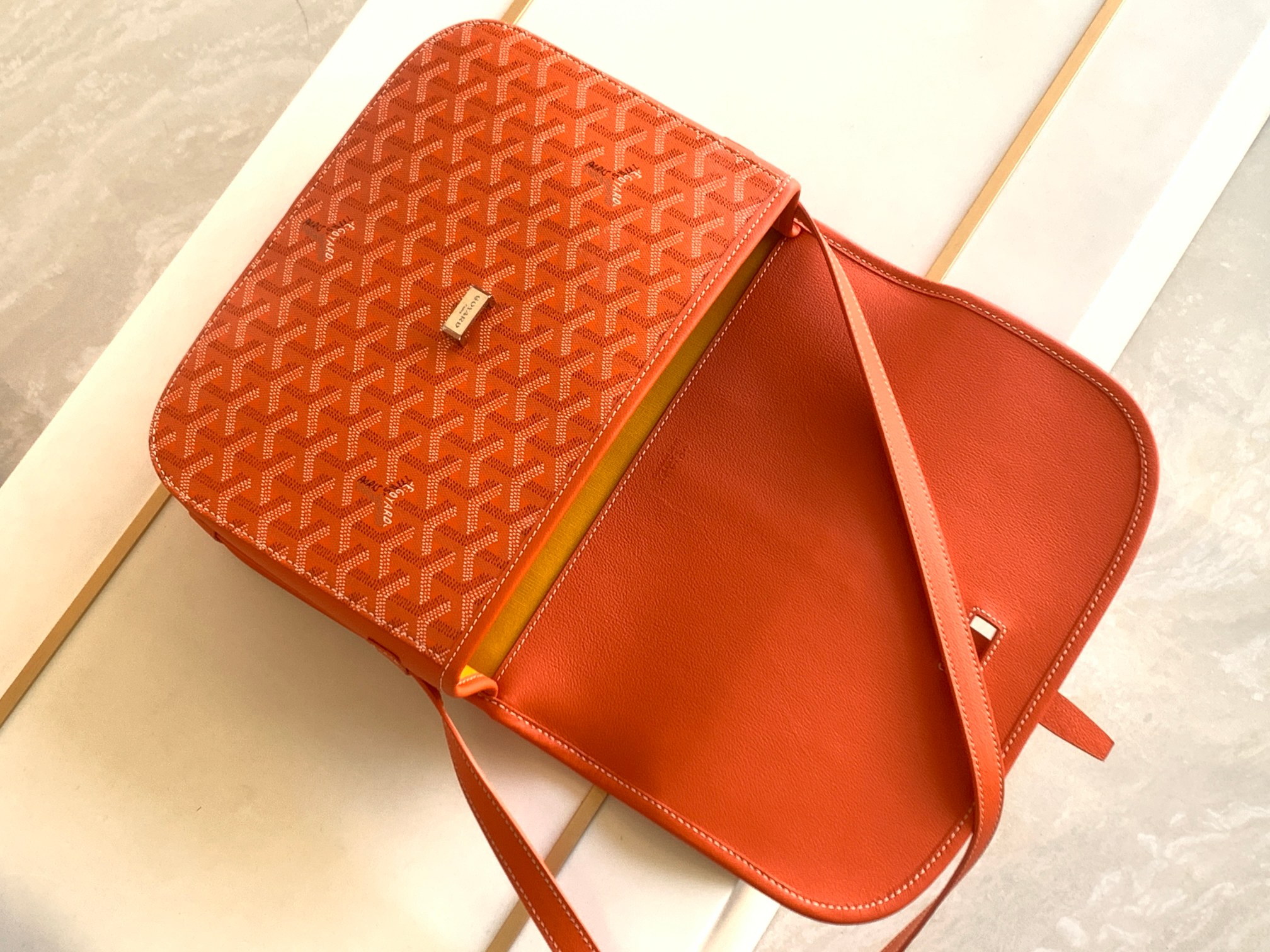 Túi Xách Nam Goyard Belvedere 8023 Màu Cam