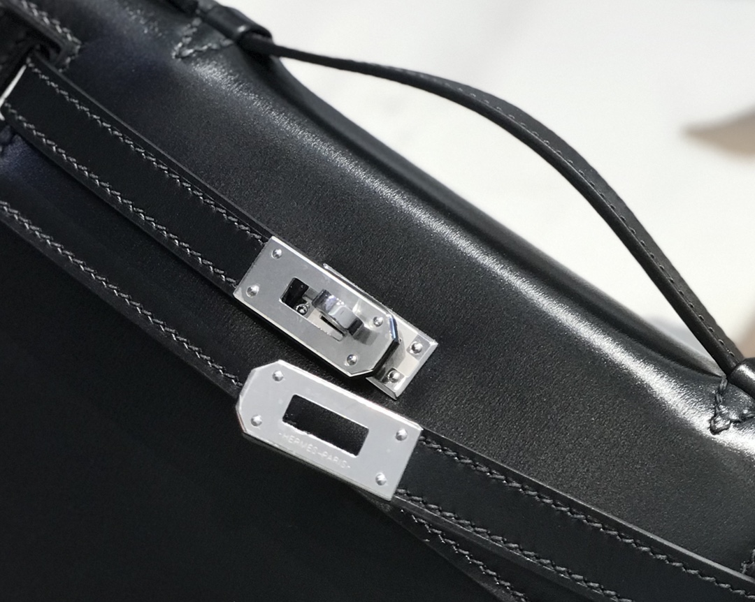 Túi xách hermes mini  kelly box màu đen
