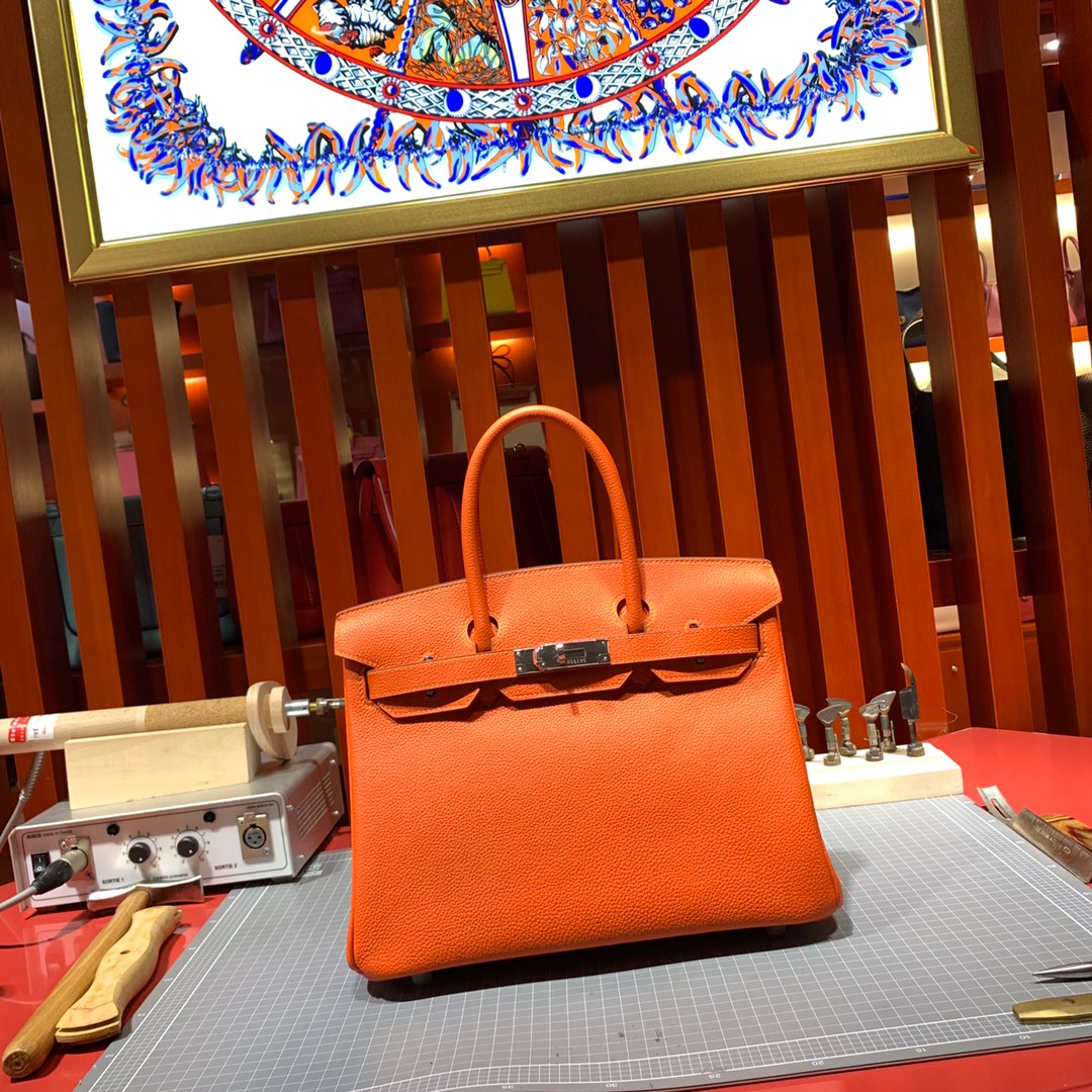Túi xách hermes birkin  màu cam