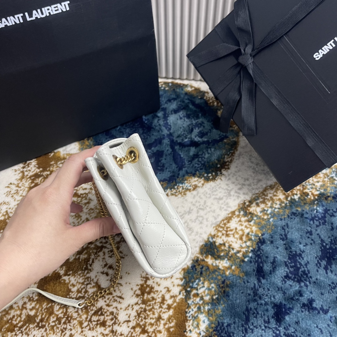 YSL Monogram Mini Nolita 672738 (White)