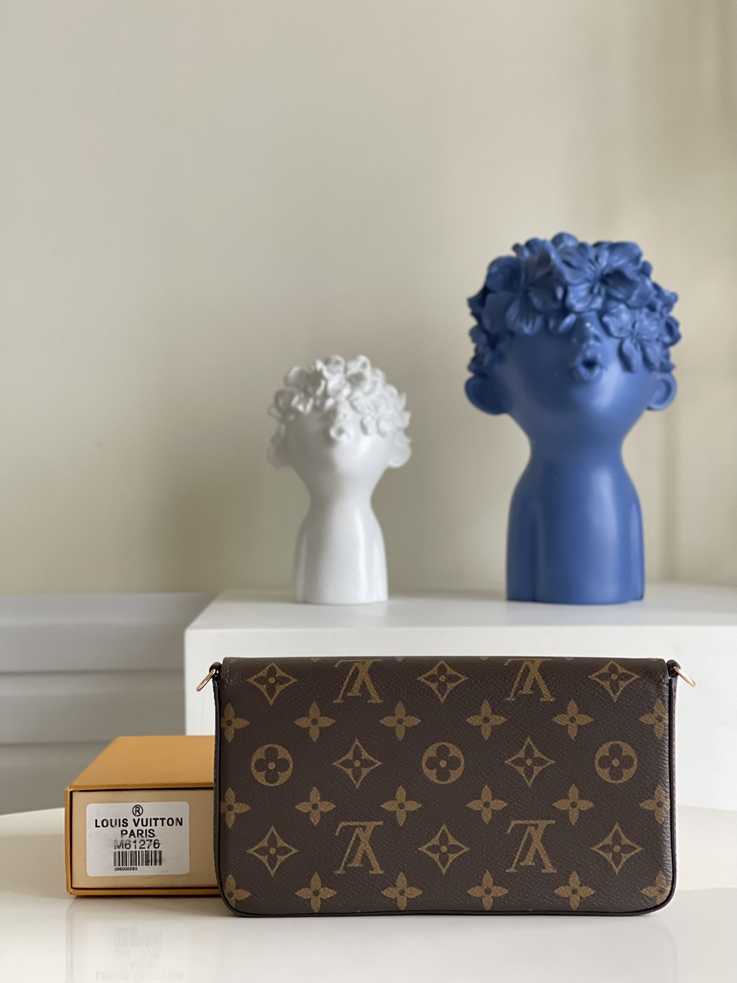 Túi Đeo Chéo Nữ Louis Vuitton LV M61276 Félicie Pochette Monogram Màu Nâu