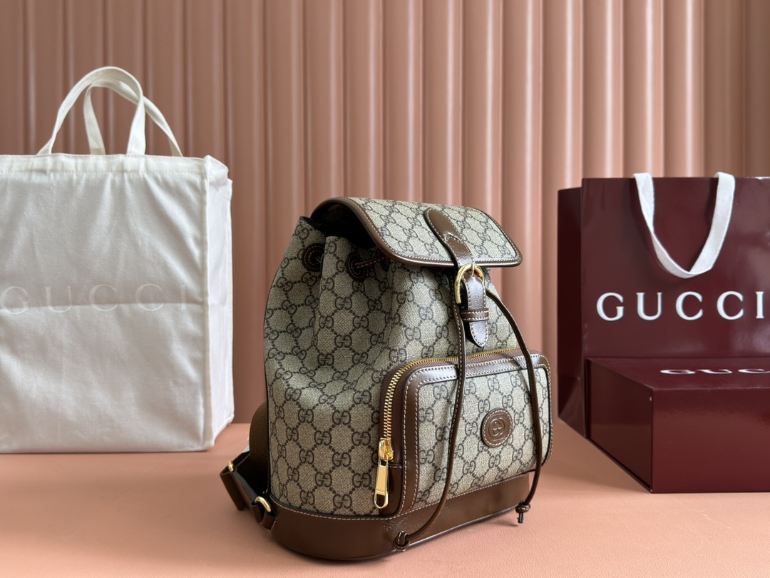 Sac à dos avec détail GG 674147 (Brow)