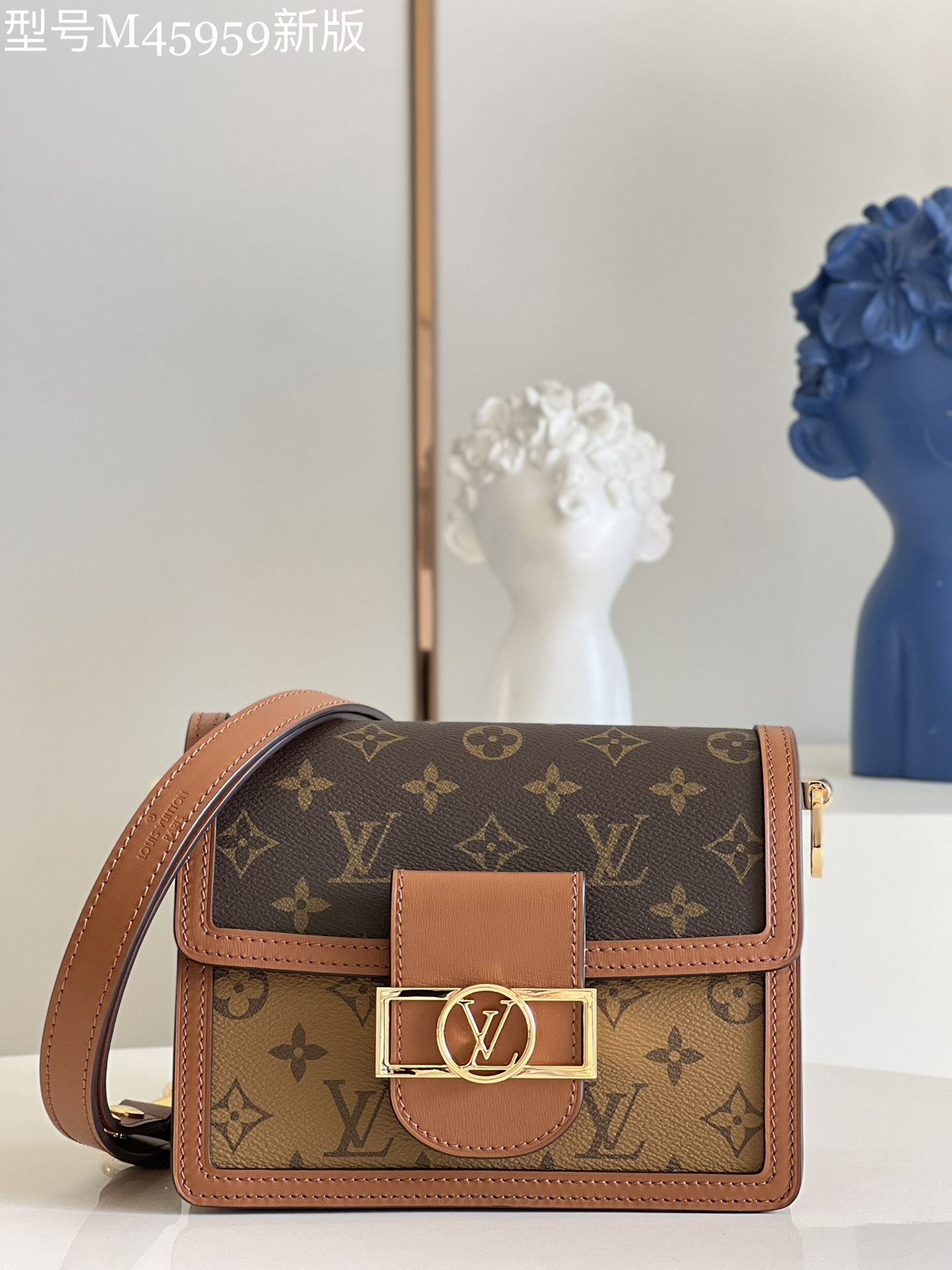 Túi Đeo Chéo Nữ Louis Vuitton LV Mini Dauphine M45959 Màu Nâu Đen