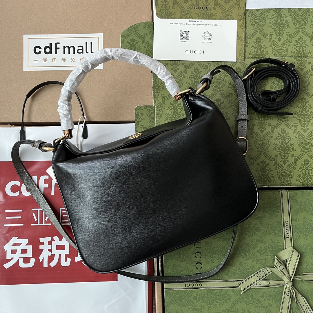 Sac à épaule Gucci Diana taille moyenne 746124 (Black)