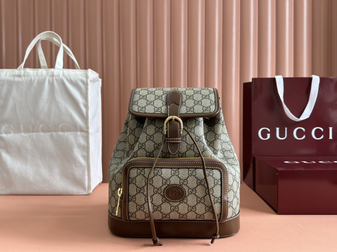 Sac à dos avec détail GG 674147 (Brow)