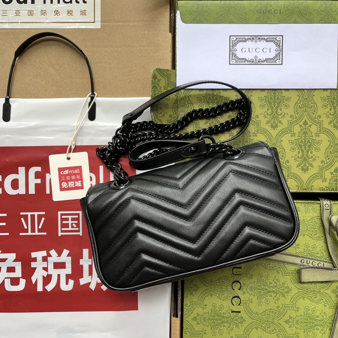 Túi Xách Nữ Mini sac à épaule GG Marmont 446744 Màu Đen