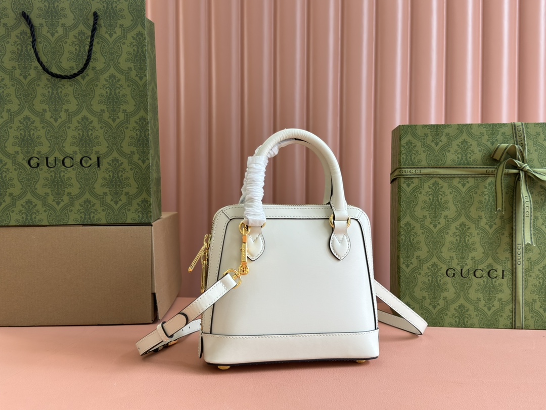 Túi Xách Nữ Mini Gucci Horsebit 1955 640716 Màu Trắng