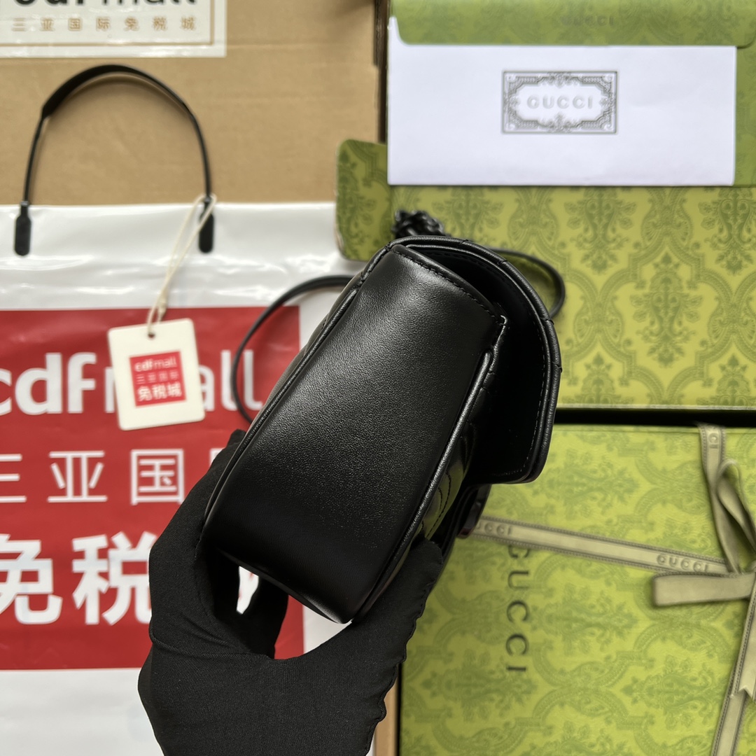 Túi Xách Nữ Mini sac à épaule GG Marmont 446744 Màu Đen