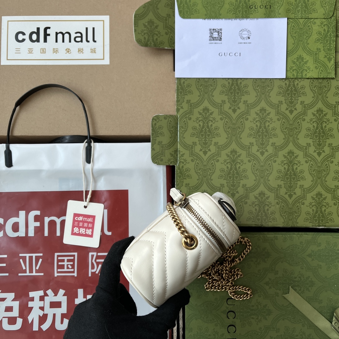 Túi Xách Nữ GG Marmont 699515 Màu Trắng