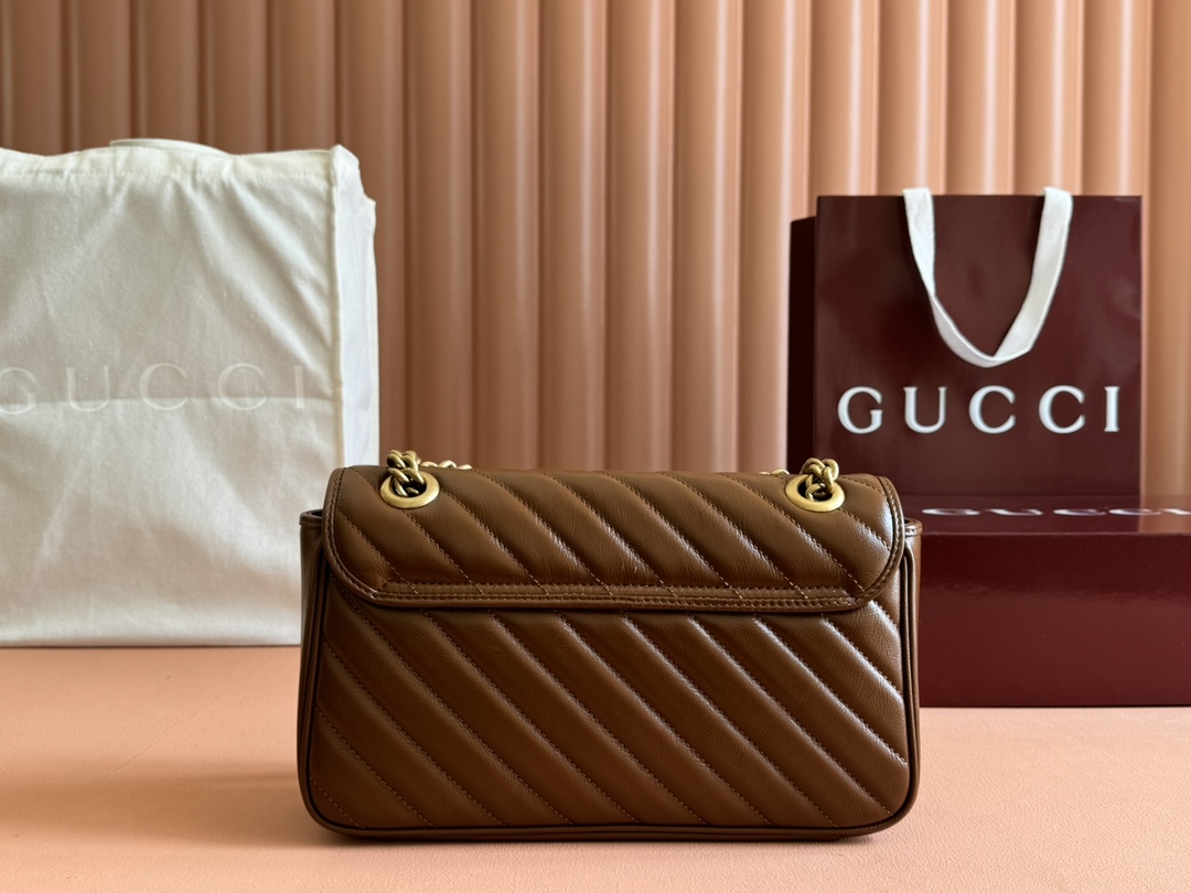 Túi Xách Nữ GG Marmont Petite Taille 443497 Màu Nâu