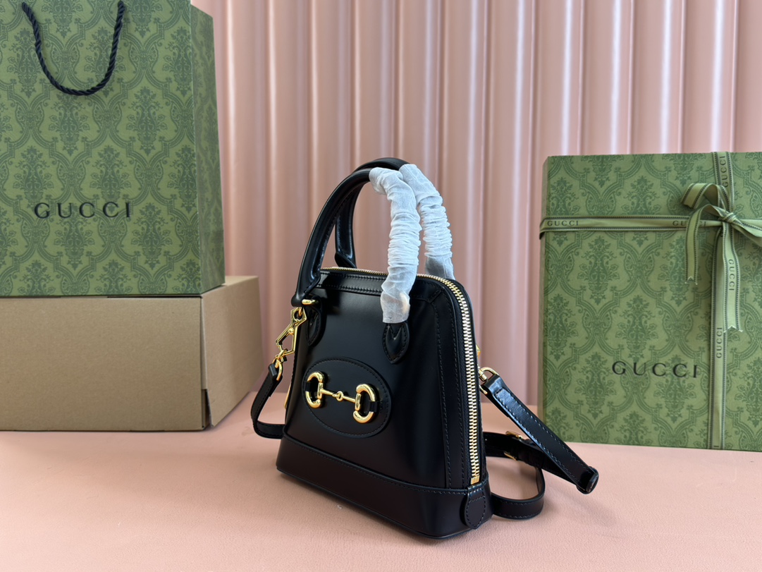 Túi Xách Nữ Mini Gucci Horsebit 1955 640716 Màu Đen