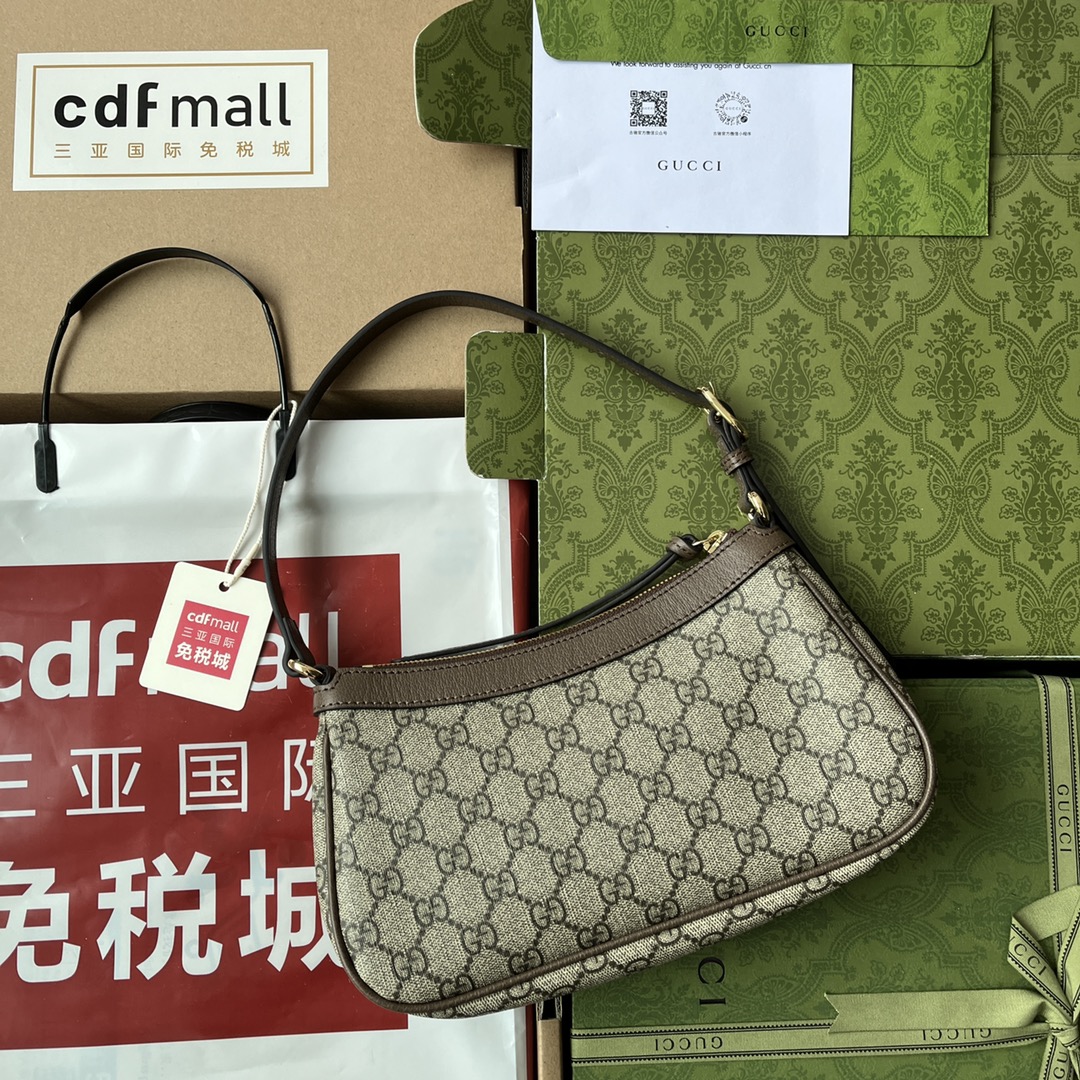 Túi Xách Nữ Gucci Ophidia 735145 Logo Nâu