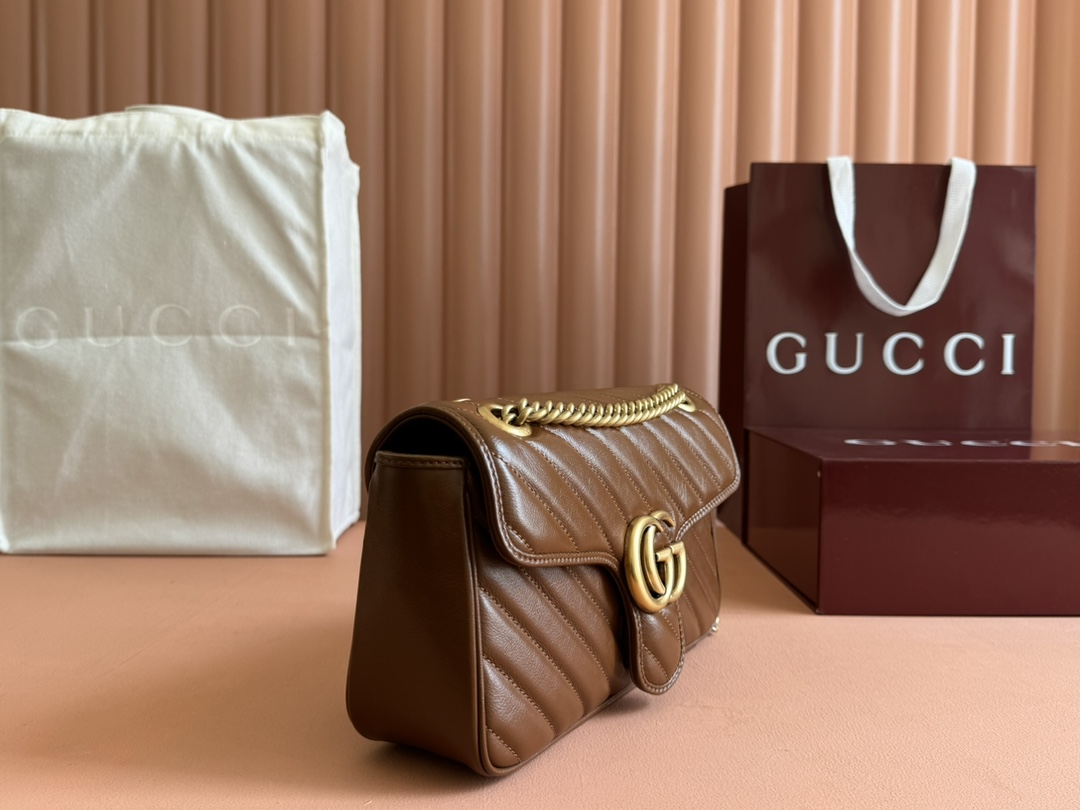 Túi Xách Nữ GG Marmont Petite Taille 443497 Màu Nâu