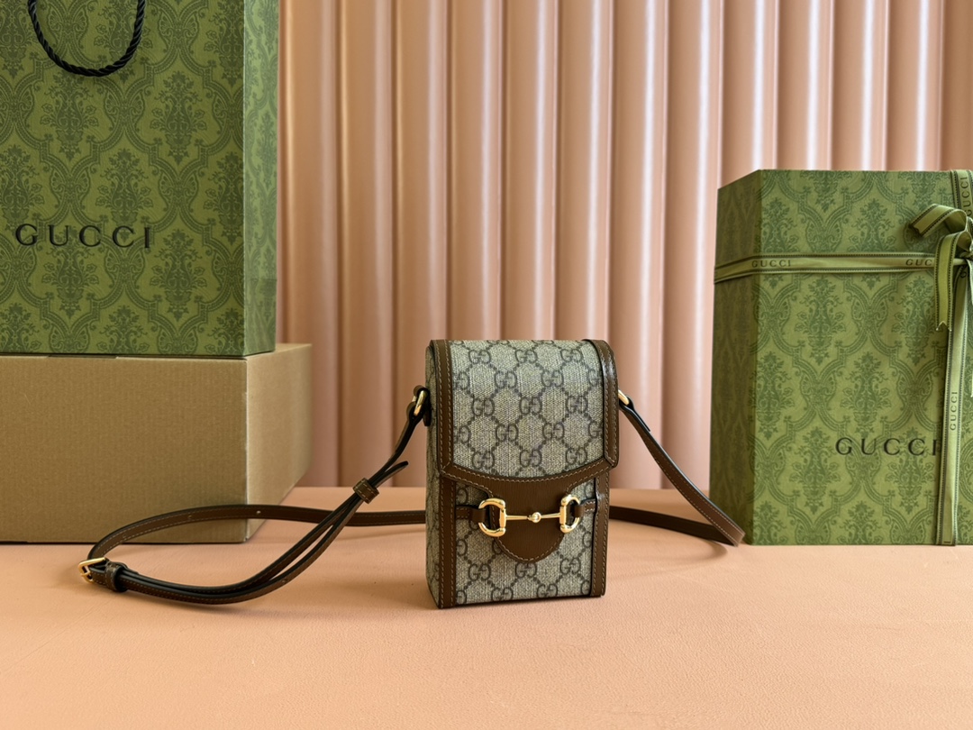 Mini sac Gucci 1955 détail Mors  625615  (logo brow)