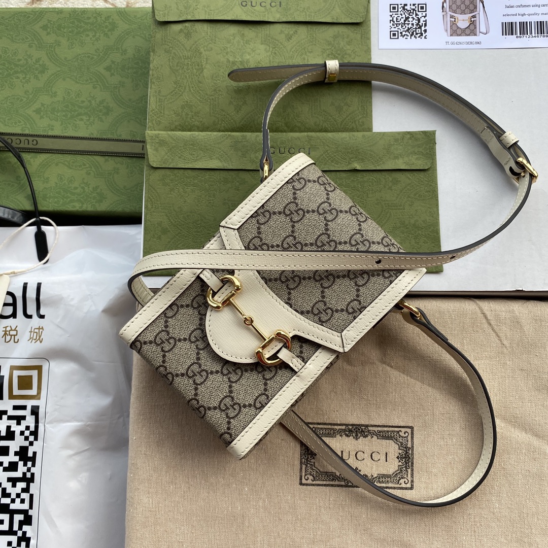 Mini sac Gucci 1955 détail Mors  625615  (logo white)